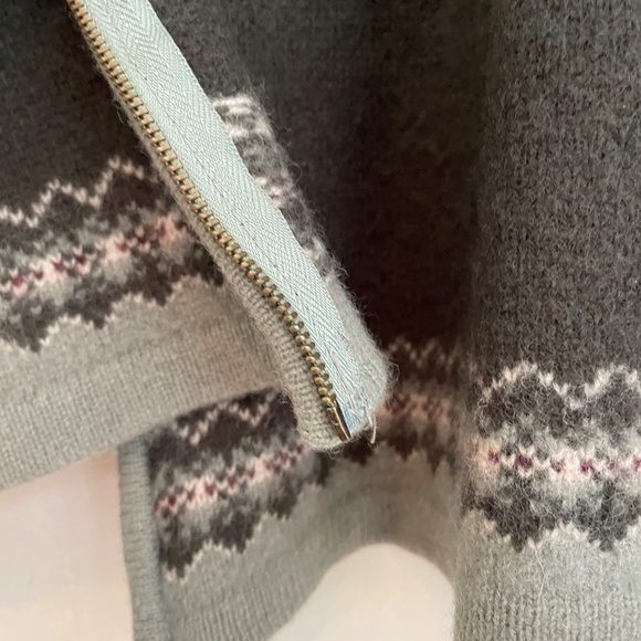 Paul Harris Design | Vintage 100% Lambs Wool Fair Isle Zip Cardigan Sweater M - Picture 10 of 16